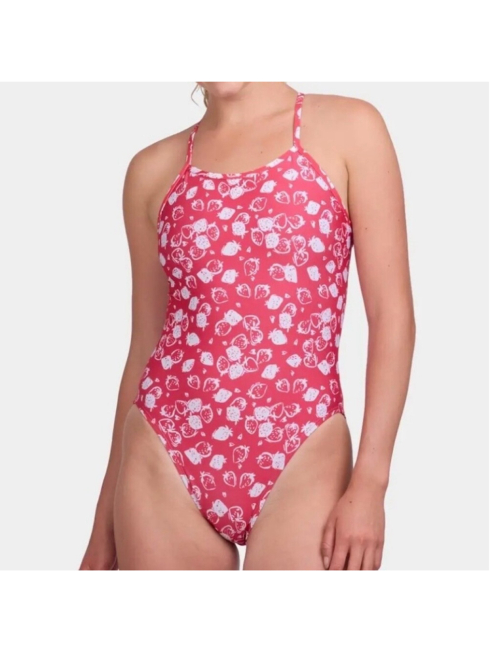 JOLYN Train Womens “Perry” One Piece Swimsuit Size 28 (US XS) Red Strawberry